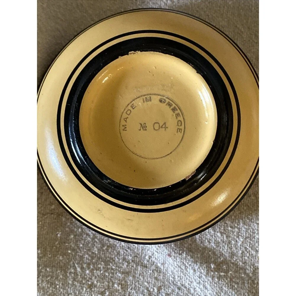 Vintage Made In Greece Ceramic Trinket/Jewelry Box